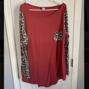 LEOPARD LONG SLEEVE SHIRT